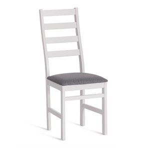 Кухонный стул ROSARIO / white, ткань тёмно-серая (150), id 20215 в Белгороде
